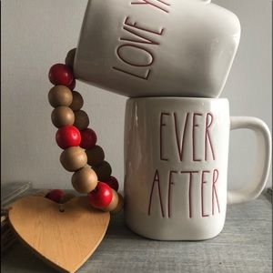 (2) RAE DUNN VALENTINE MUGS